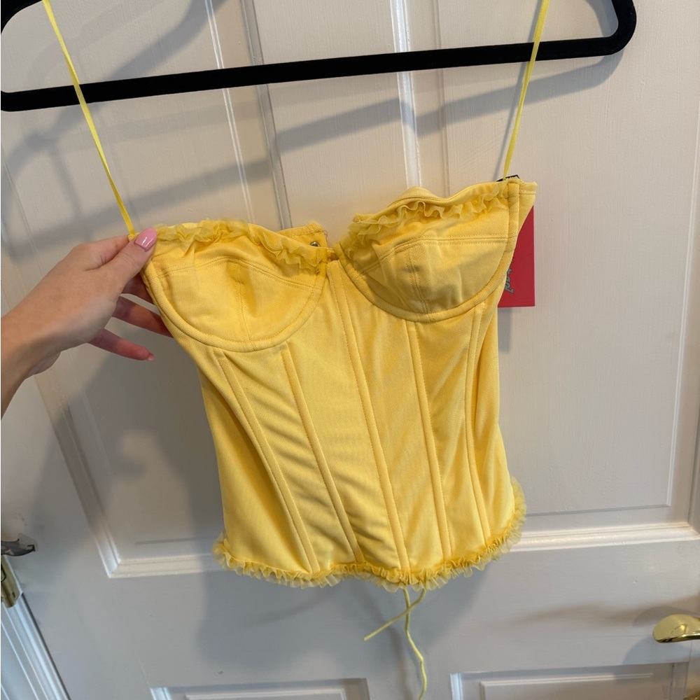 yellow corset